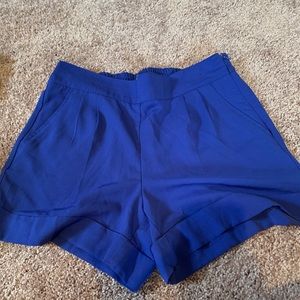 New York & Company Blue High Waisted Shorts